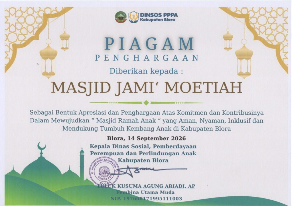 Piagam Masjid Ramah Anak